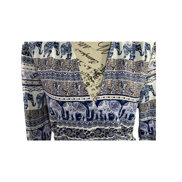 Live 4 Truth Women's Size XL Mini Dress Elephant Print Elastic Waistline Pockets - Picture 3 of 16